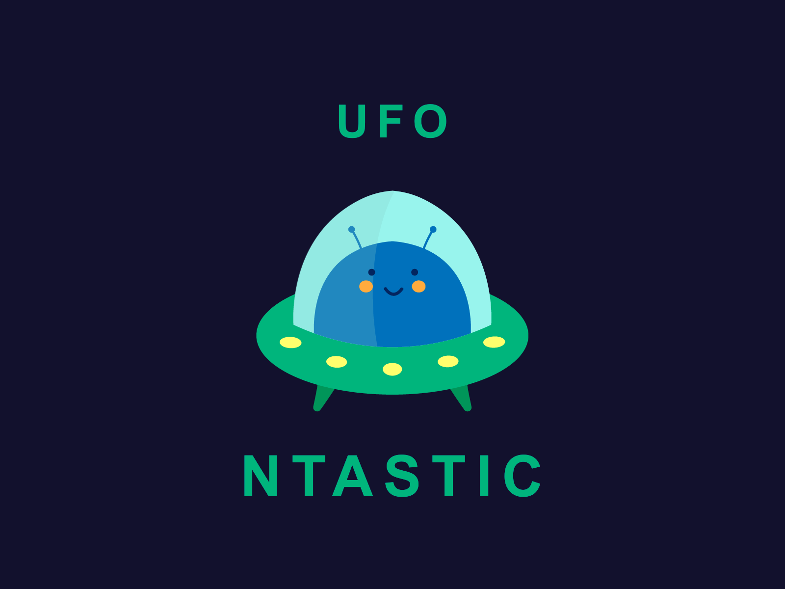 Fantastic UFO Sticker adobe illustrator aftereffects alien animation animation after effects fanstastic funny gif happy illustration motion design motiongraphics space spaceship sticker