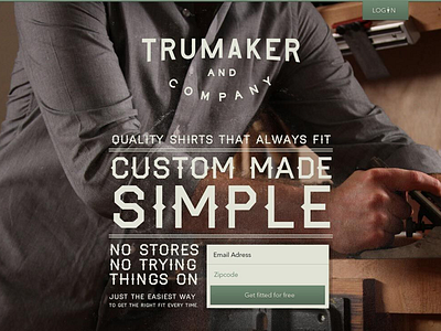 Trumaker haymaker landing page lost type man shirt trumaker