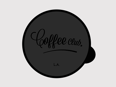 Coffee Club. Los Angeles club coffee logo los angeles