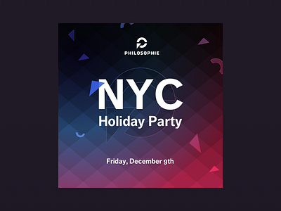 NYC Holiday Party Digital Card card digital nyc philosophie prismatic