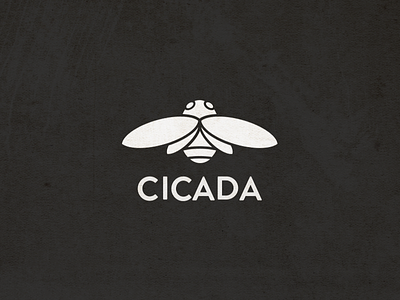 Cicada Logo black cicada identity illustration insect logo vector white