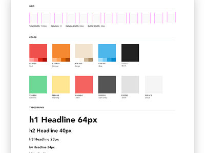 The Guide color grid palette style guide typography