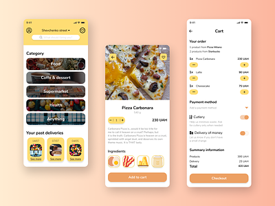 Food Delivery Mobile Application Shot delivery figma food delivery mobile app ui friendly