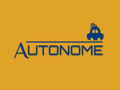 Autonome Driverless Car design illustration logo vector