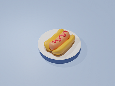 3D Modeling _Hotdog 3d art branding design flat graphic design illustration logo ui ux vector