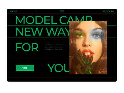 Concept for model camp branding design graphic design landing landingpage mainpage webdesign
