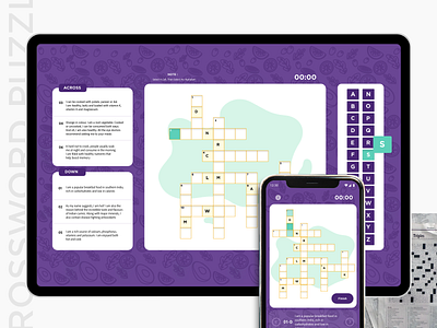 Crossword Puzzle Microsite- Nutrition Week design graphic design ui