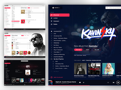 Apple Music Redesign Concept: The full desktop experience.