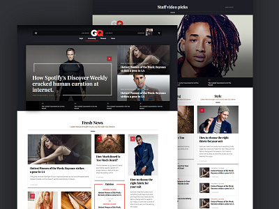 GQ Global: Main page concept by Tom Koszyk on Dribbble