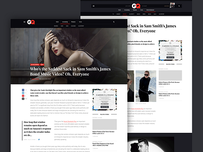 GQ Global: Article page concept article design fashion gq lifestyle magazine men portal responsive style typography web