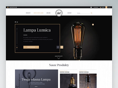 ByLight: Front Page commerce design elegant fashion lighting online responsive shop startup store