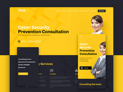 Cyber Security bold call center cyber landing lp parallax responsive section web