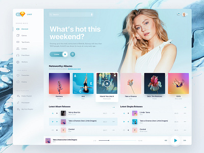 Holo Music UI Kit Desktop