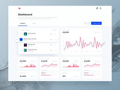 Dashboard Design with Holo Music