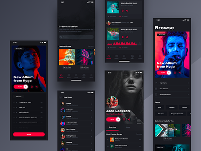 Holo Music Mobile vol. 1 app chart design ios iphone lifestyle mobile music player responsive spotify streaming typography ui web