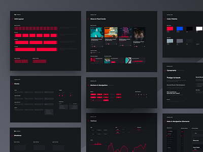 Holo Music Style Guide app color design design system guide iphone mobile music player responsive spotify streaming style style guide typography ui ui kit