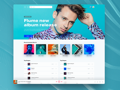 Holo Music Light Theme Browse Section app black friday chart clean design design system desktop light music online player promo sale spotify streaming typography ui ui kit ux web