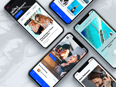Mobile Screens app chart design fashion ios iphone lifestyle mobile music news player spotify streaming system typography ui ui kit web