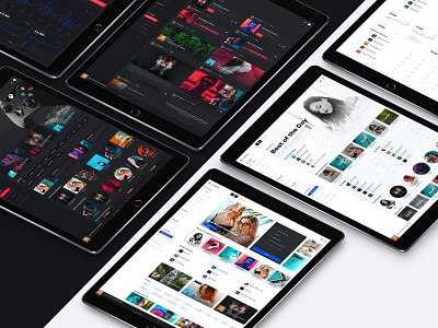 Light & Dark app chart design design system desktop music player responsive spotify streaming typography ui ui kit web