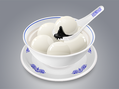 Glutinous Rice Balls design icon illustration