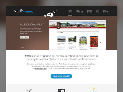 New 4w.Fr agency blog blue creative flat french responsive seo website