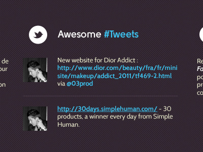 Awesome #Tweets awesome blue footer icon social twitter website