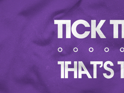 Tick T circle purple texture thats tick typography