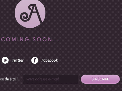Coming Soon Page awesome background butto facebook form icons logo purple social subscribe twitter