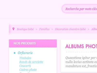 Breadcrumbs baby blue box breadcrumbs form menu pink search shop
