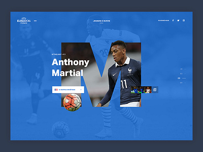 Euro Concept concept euro football france player slide soccer webdesign