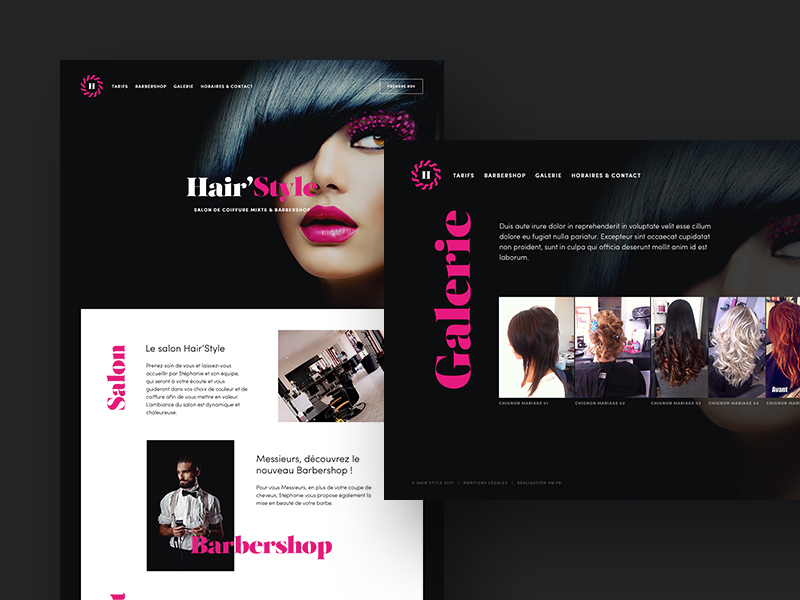 Hair'Style Website by Julien Lavallée on Dribbble