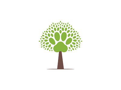 Logo brown green leaf leaves logo tree