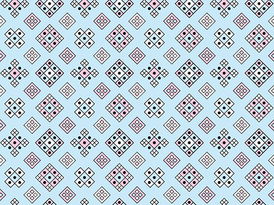 Squares and dots blue design dots estmot flat oscar pattern pink society6 squares