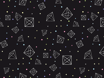 Space octahedron black estmont geometric illustration oscar pattern space white