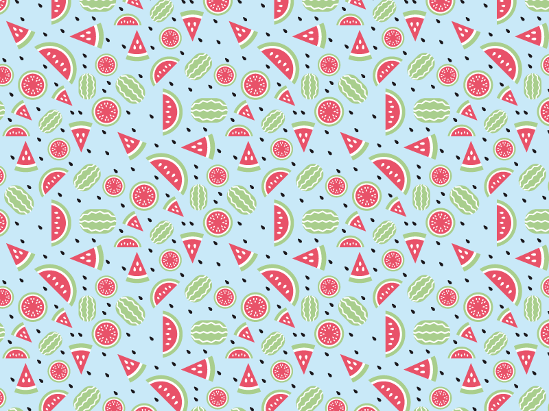 pattern seedless watermelon by Oscar EstMont on Dribbble