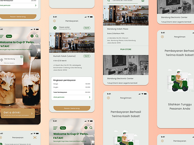 Cup O'Perks Mobile App coffee mobile online order ui ux
