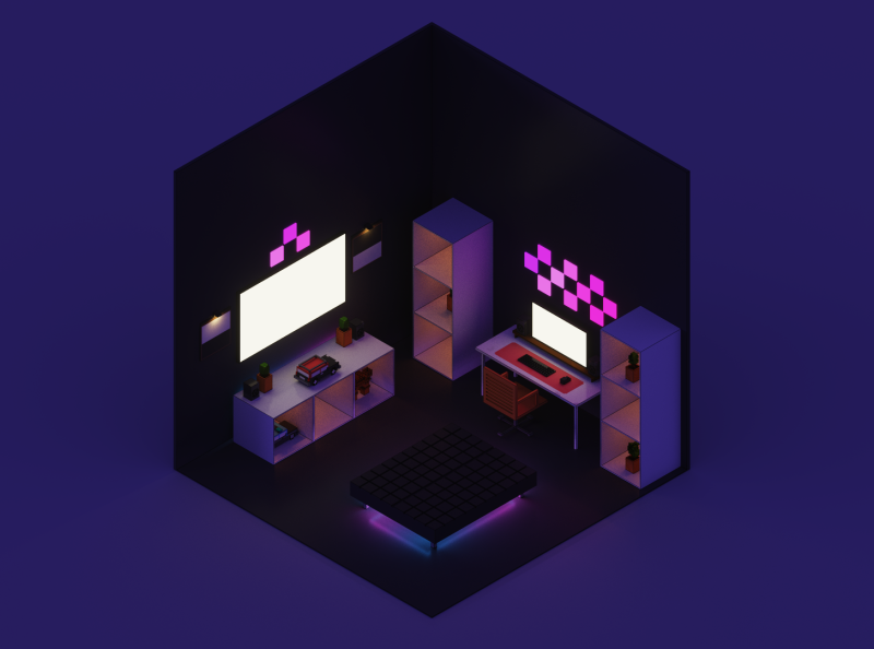 Voxel Gaming Room by Mohammed Salah on Dribbble