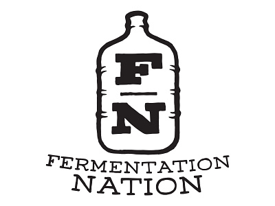 Fermentation Nation Logo brand branding for hire graphic design hand drawn logo logo design