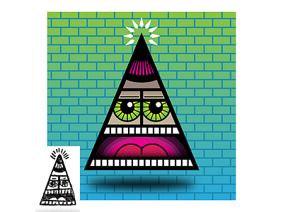 Pyramid Doodle Illustration