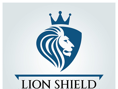 Lion Shield Logo beast brand crown defense football forest icon illustration lion head lion king lion logo lion shield luxury premium royalty vector