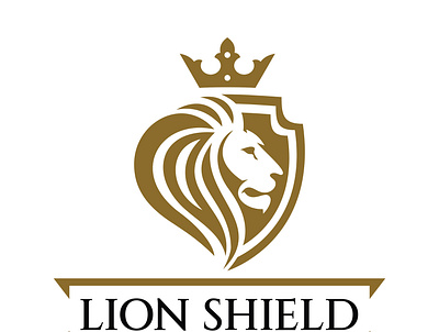 Lion Shield Logo beast brand crown defense football forest icon illustration lion head lion king