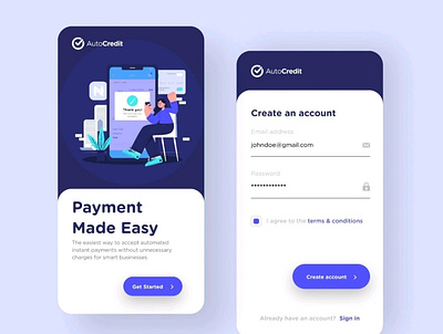 Payment app design ui