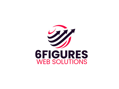 6 Figures Web Solution Logo Design Project