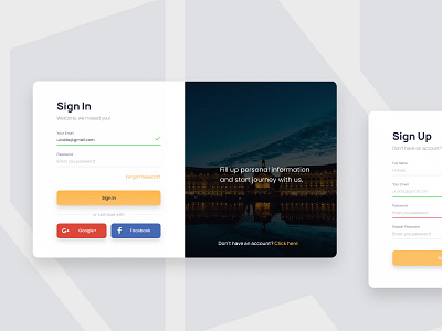 Sign In & Sign Up | UI Design