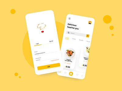 Food Delivery App app illustration minimal mobile mobile app mobile app design mobile ui popular design ui ui ux uidesign uiux ux ui uxdesign