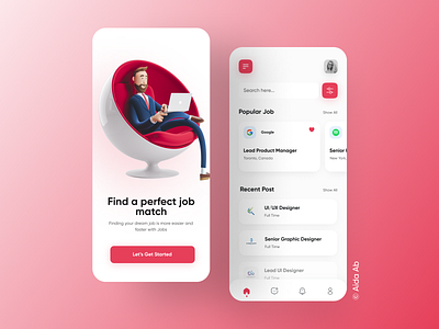 Job Finder Mobile UI Design