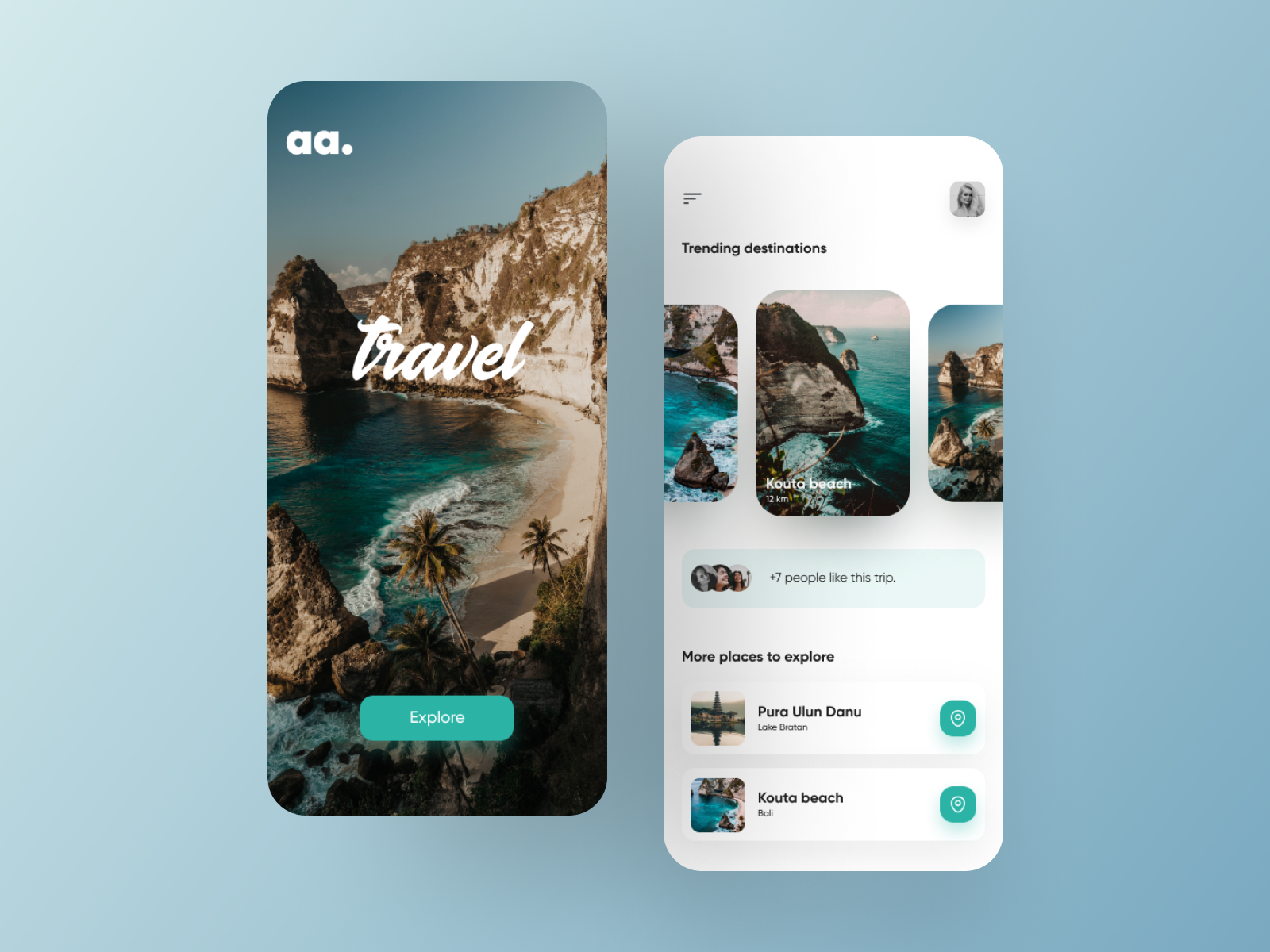 Travel Mobile App UI Design by Aida Abazi on Dribbble