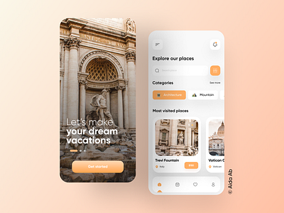 Travel App Mobile UI Design