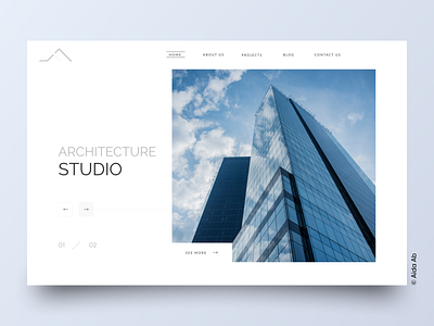 Architecture Website Landing Page animation app architectural architecture architecture website branding building design design studio illustration interior architecture minimal popular design studio ui uidesign uiux ux web website design