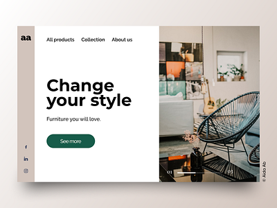 Furniture Website Landing Page